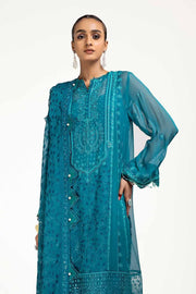 Gul Ahmed Eid ul Adha Embroidered Chiffon Unstitched 3Pc Suit FE-42024