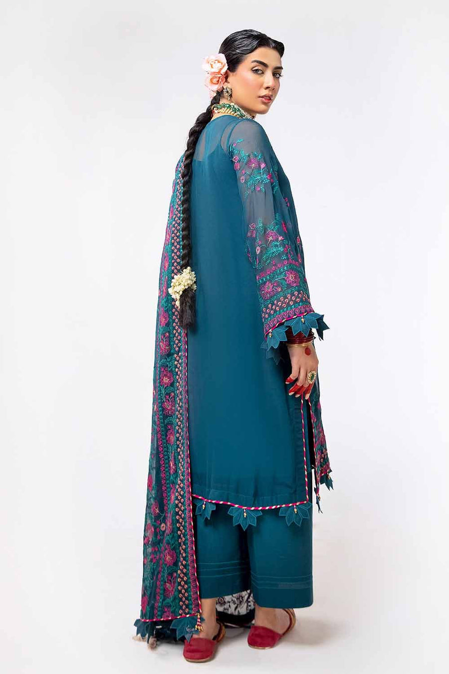 Gul Ahmed Eid ul Adha Embroidered Chiffon Unstitched 3Pc Suit FE-42030