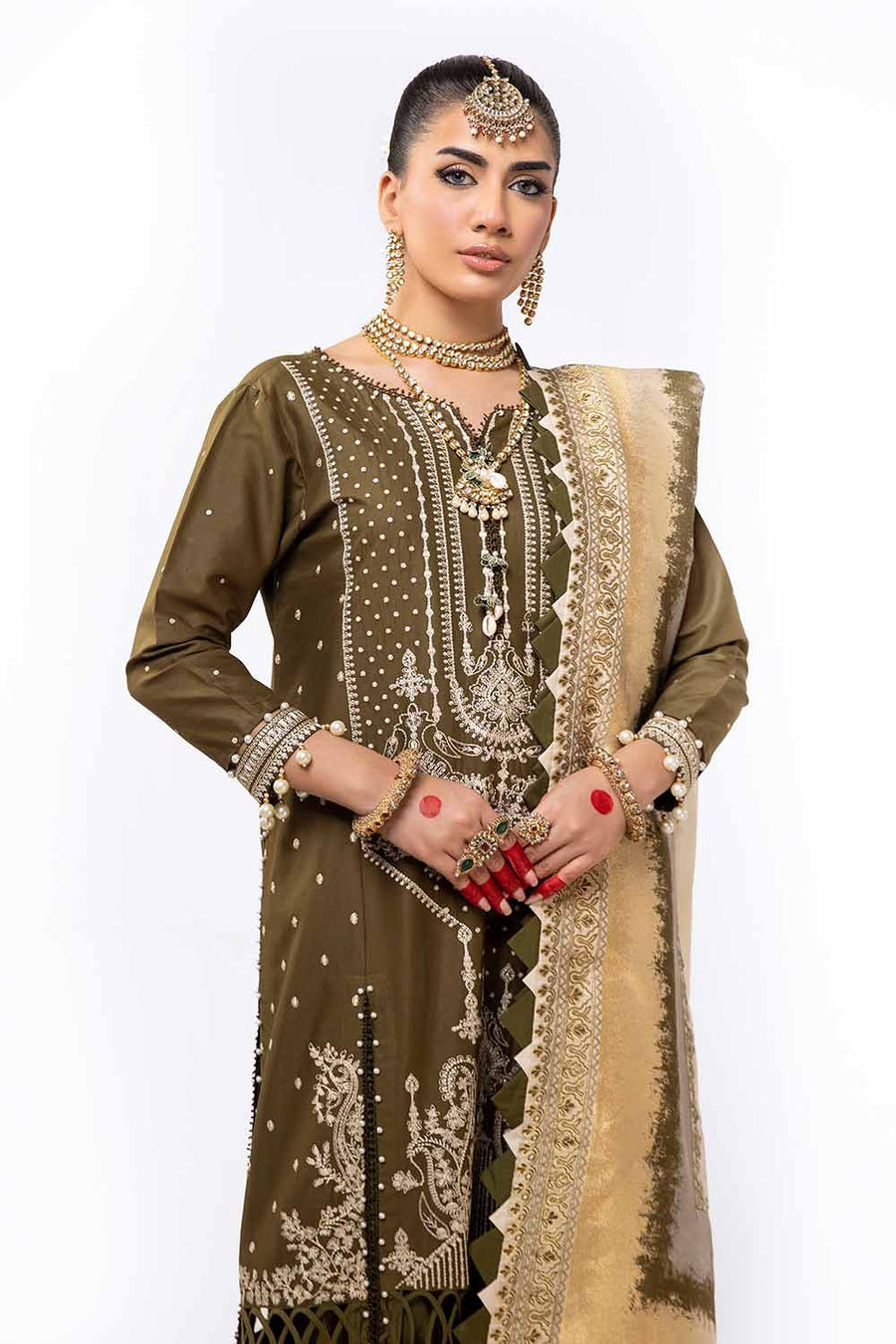 Gul Ahmed Eid ul Adha Embroidered Lawn Unstitched 3Pc Suit FE-42044