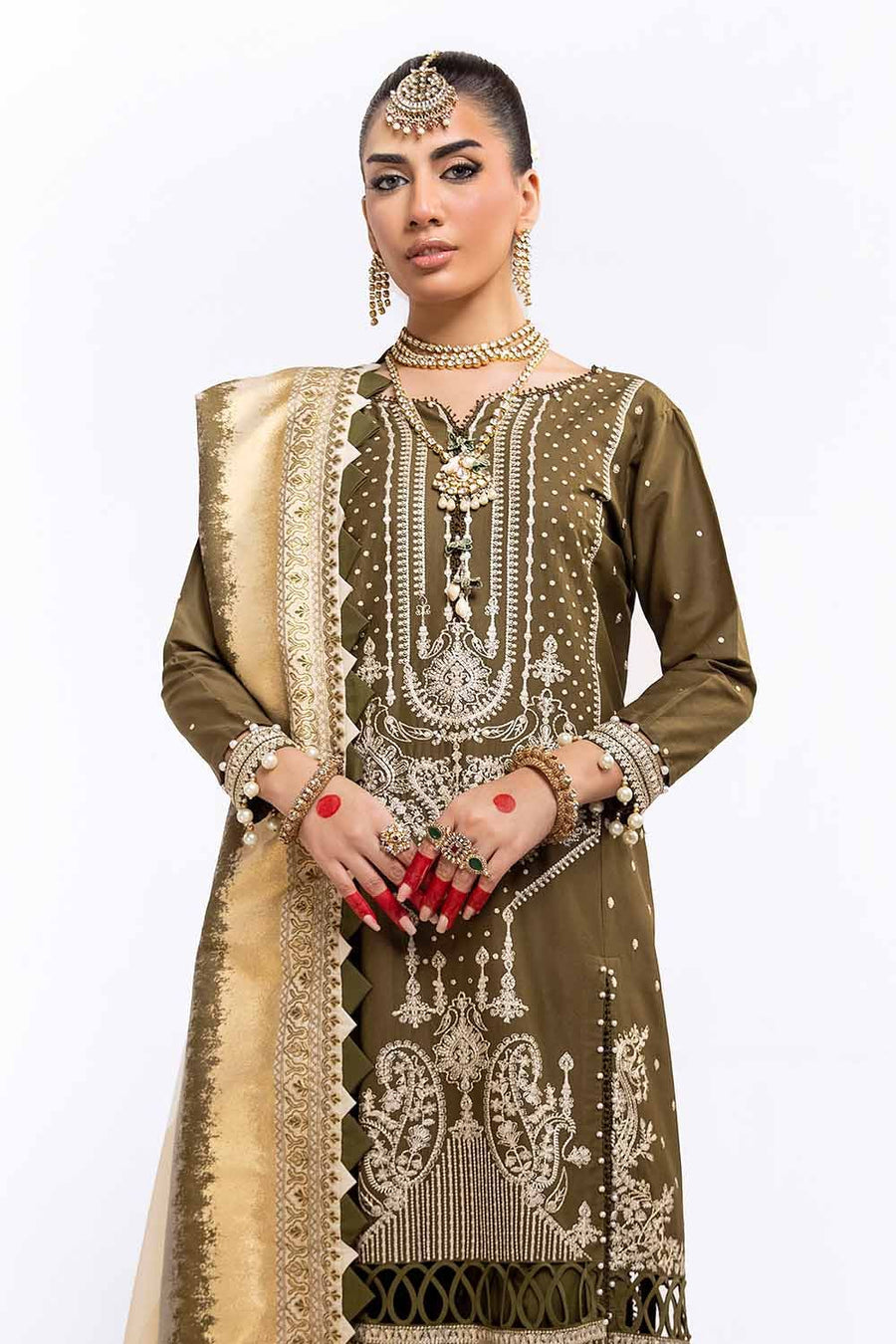 Gul Ahmed Eid ul Adha Embroidered Lawn Unstitched 3Pc Suit FE-42044