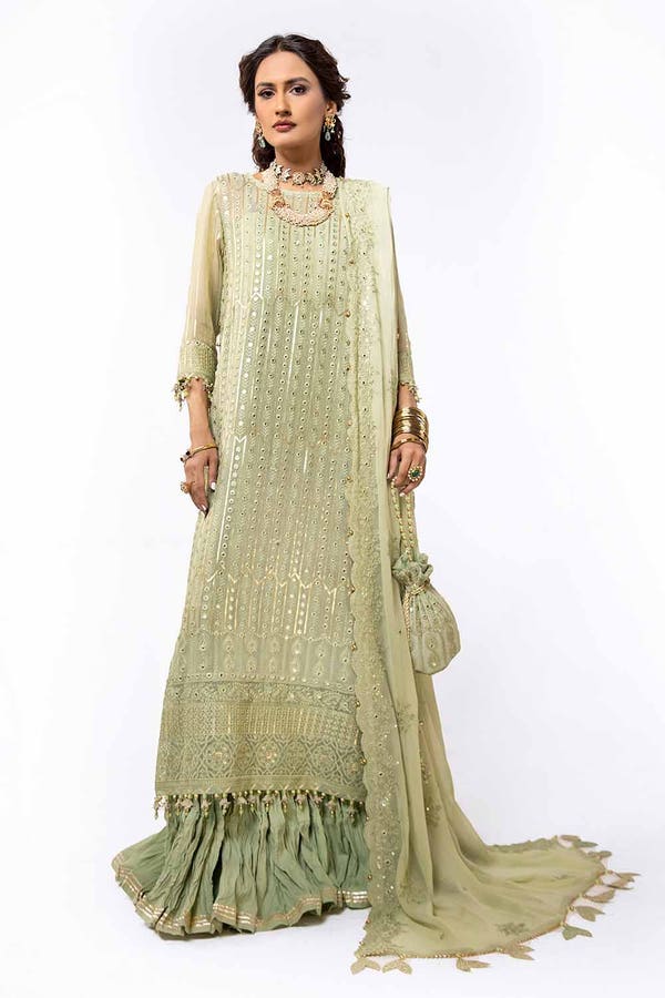 Gul Ahmed Eid ul Adha Embroidered Chiffon Unstitched 3Pc Suit FE-42048