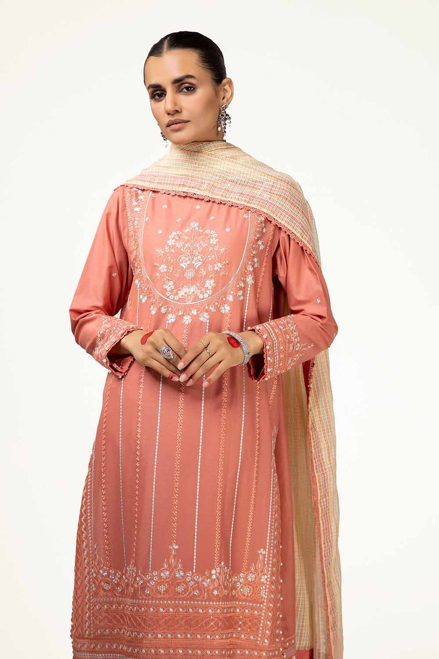 Gul Ahmed Eid ul Adha Embroidered Lawn Unstitched 3Pc Suit FE-42082