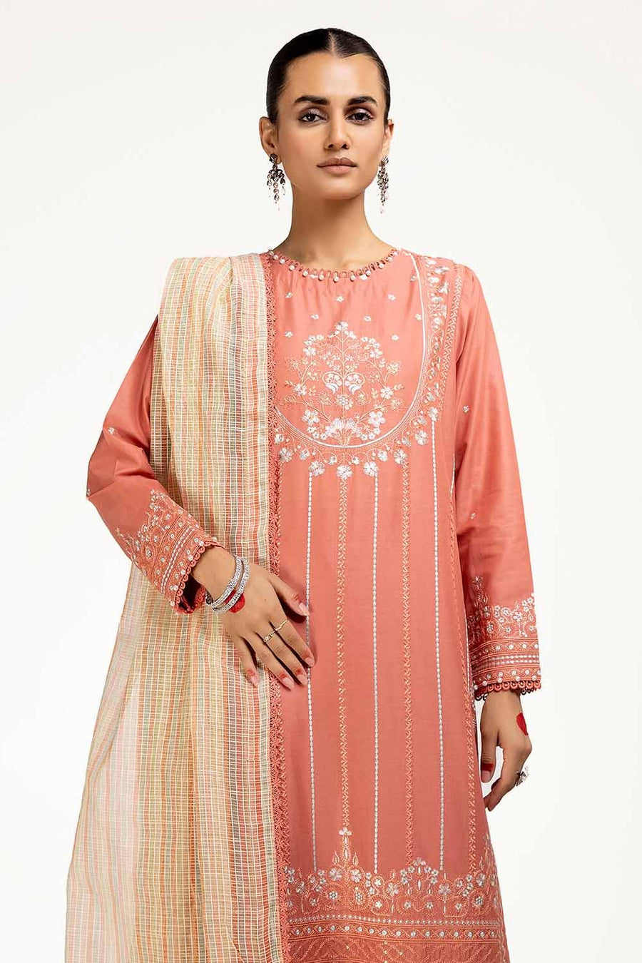 Gul Ahmed Eid ul Adha Embroidered Lawn Unstitched 3Pc Suit FE-42082