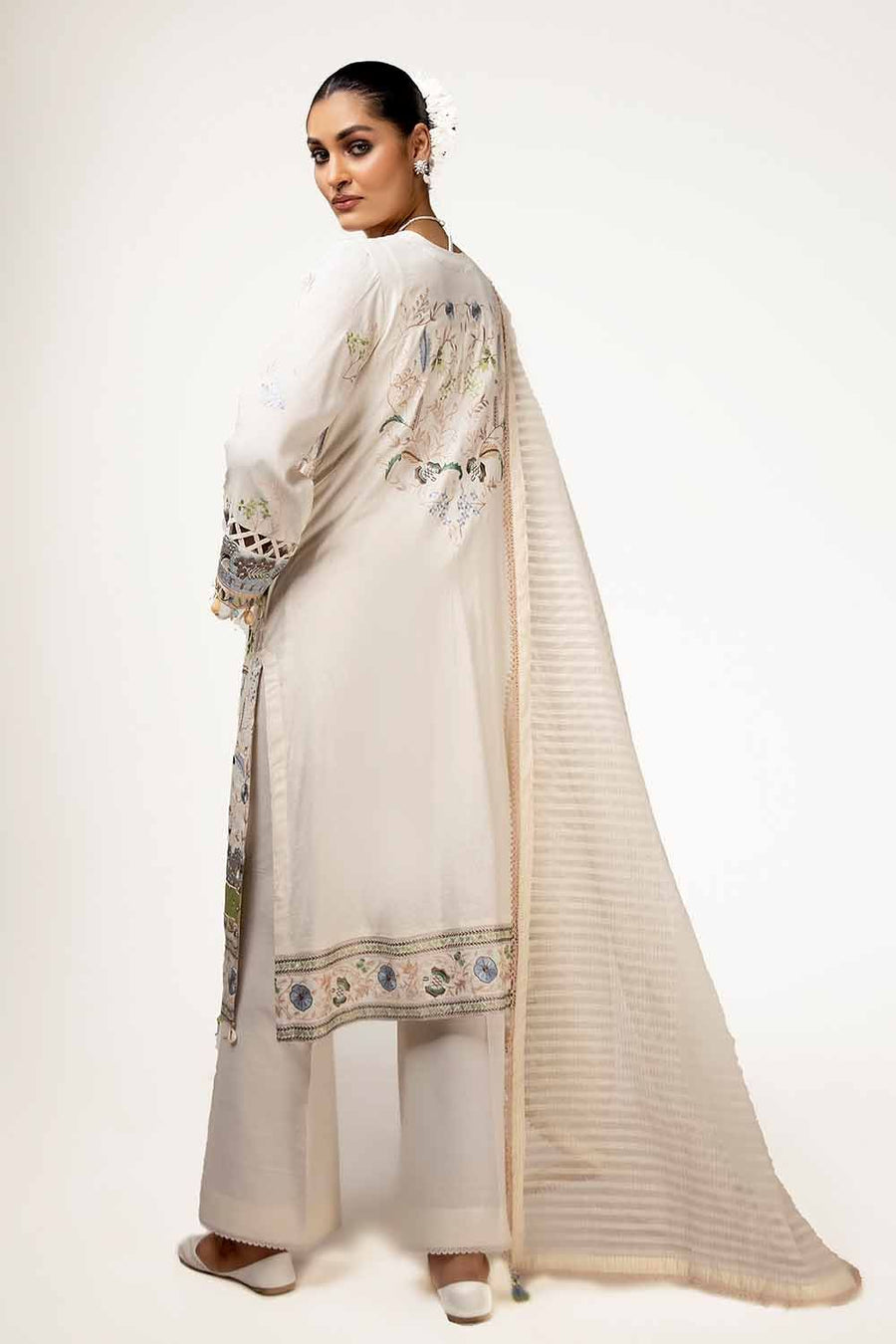 Gul Ahmed Sitara Embroidered Karandi Unstitched 3Pc Suit FE-42083