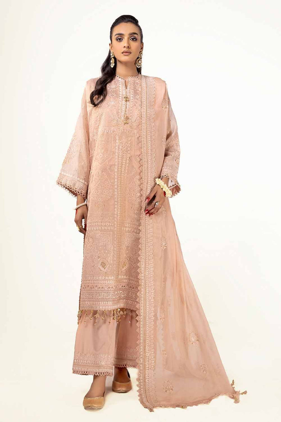 Gul Ahmed Sitara Embroidered Zari Jacquard Unstitched 3Pc Suit FE-42085