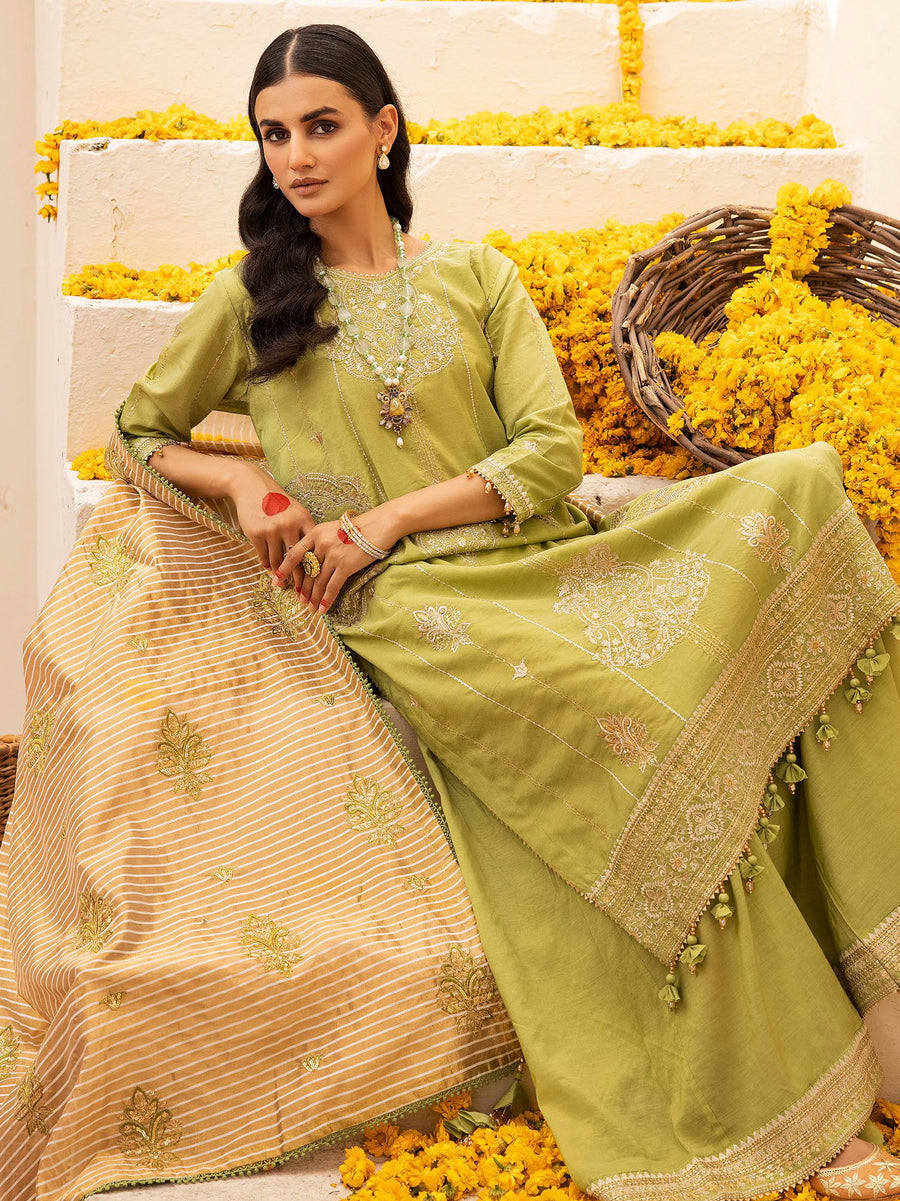 Gul Ahmed Sitara Embroidered Yarn Dyed Unstitched 3Pc Suit FE-42086