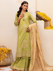 Gul Ahmed Sitara Embroidered Yarn Dyed Unstitched 3Pc Suit FE-42086