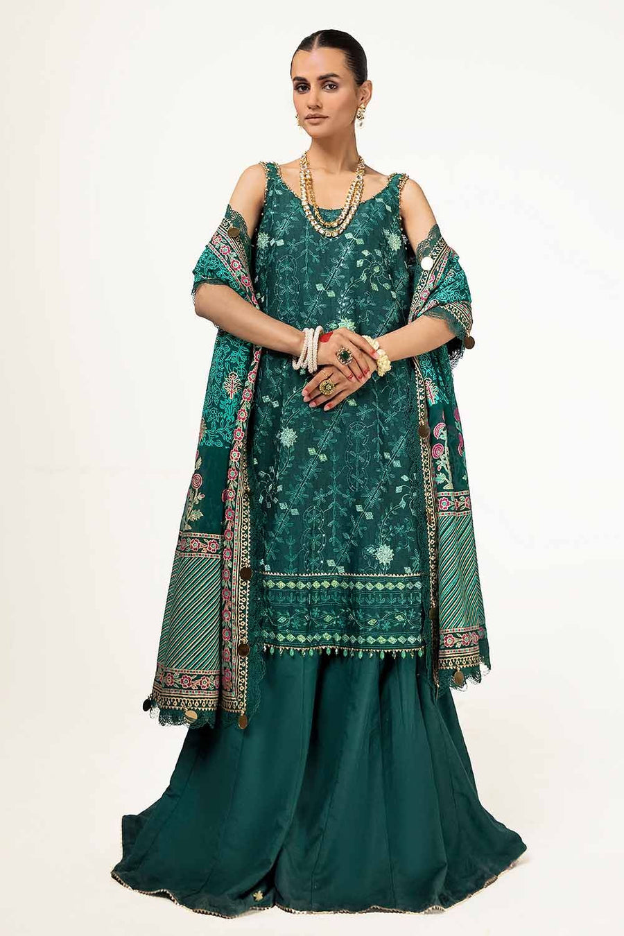 Gul Ahmed Sitara Embroidered Paper Cotton Unstitched 3Pc Suit FE-42087