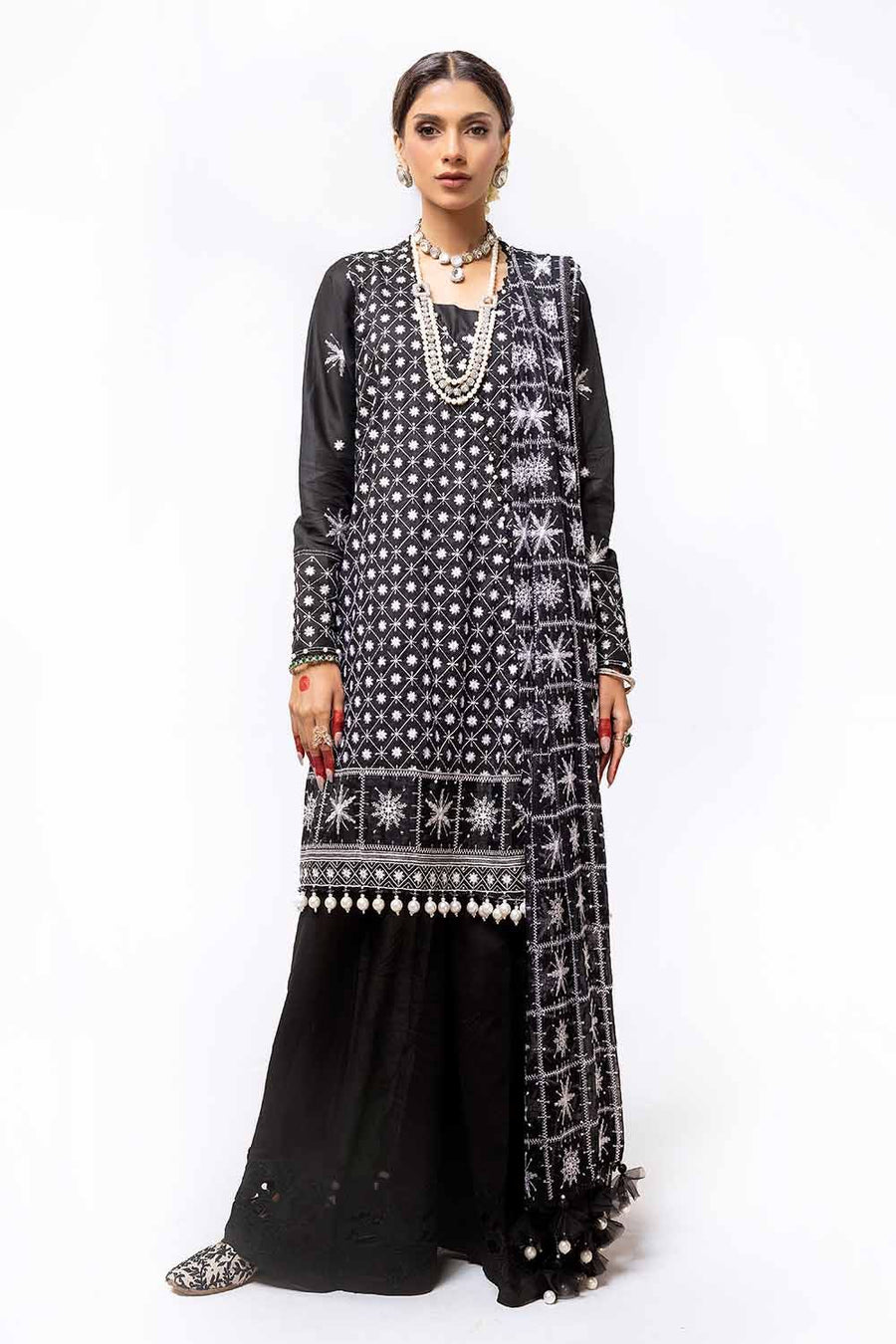 Gul Ahmed Sitara Embroidered Lawn Unstitched 3Pc Suit FE-42089