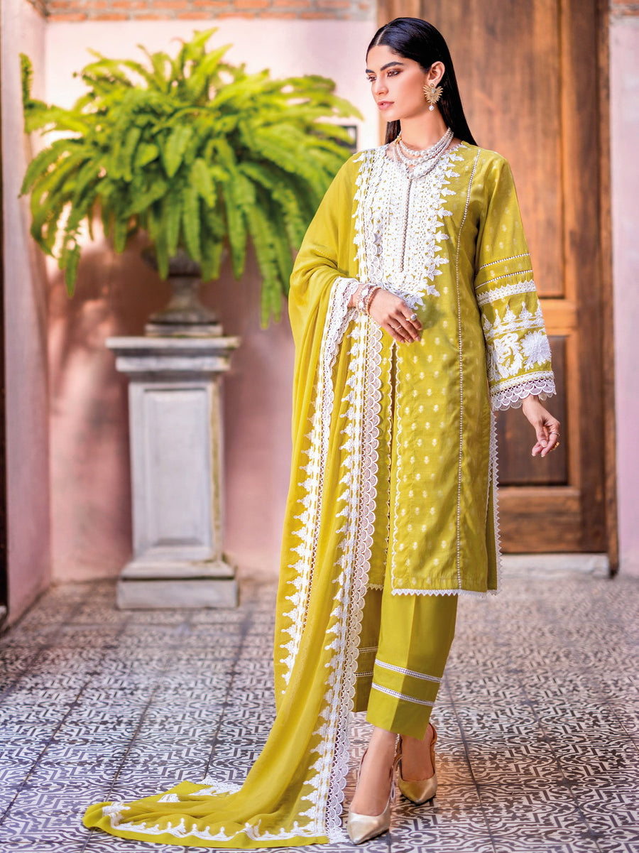 Gul Ahmed Festive Eid Embroidered Jacquard Unstitched 3Pc Suit FE-42018