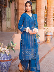 Gul Ahmed Festive Eid Embroidered Lawn Unstitched 3Pc Suit FE-42027