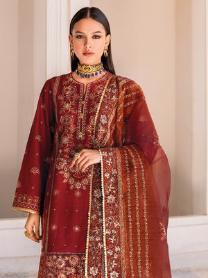 Gul Ahmed Festive Eid Embroidered Lawn Unstitched 3Pc Suit FE-42054