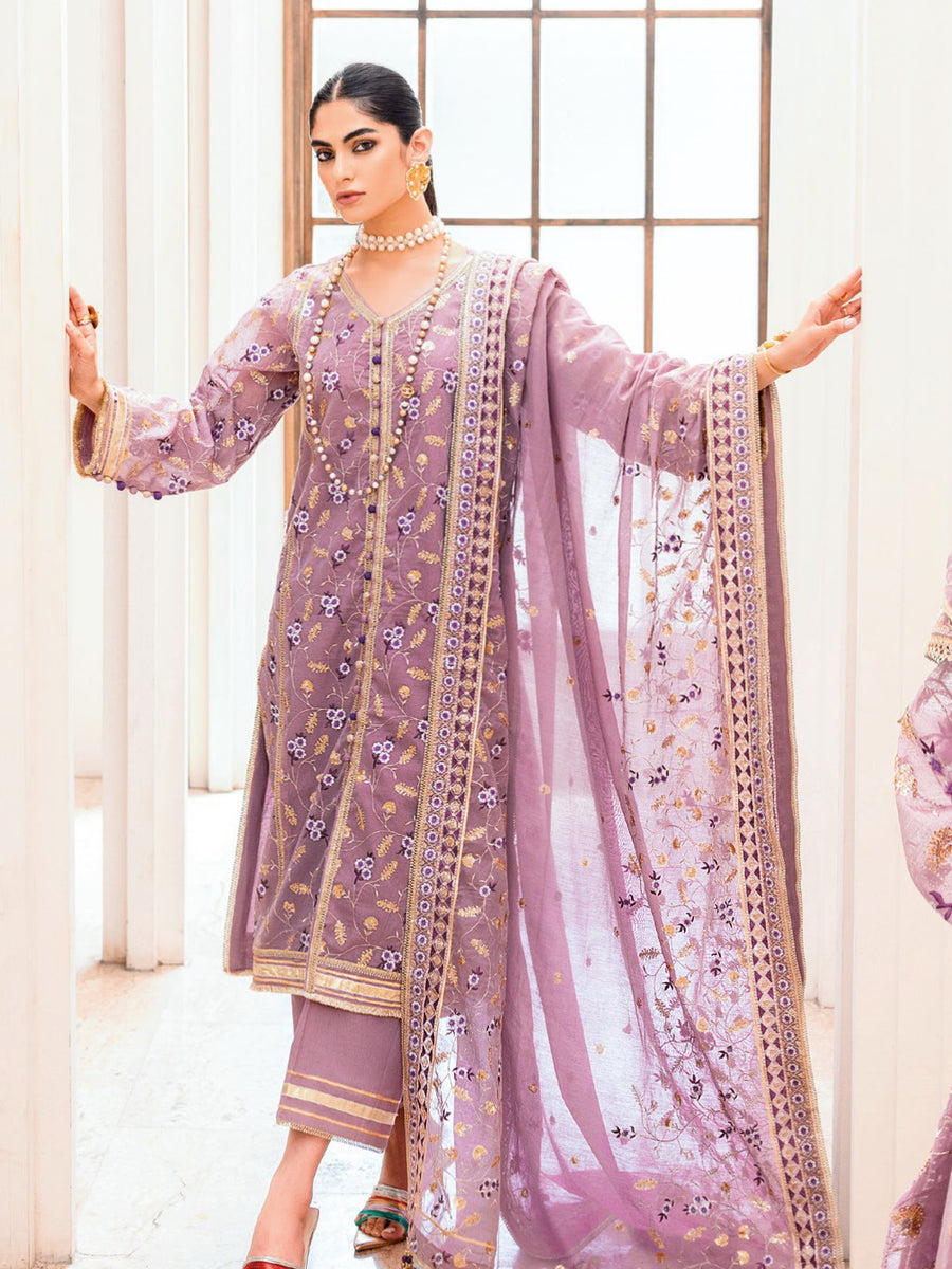Gul Ahmed Festive Eid Embroidered Cotton Unstitched 3Pc Suit FE-42070
