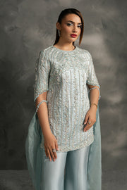 Zariya Anahira Ready to Wear Silk Organza 3Pc Suit ZB50086 FEEHA