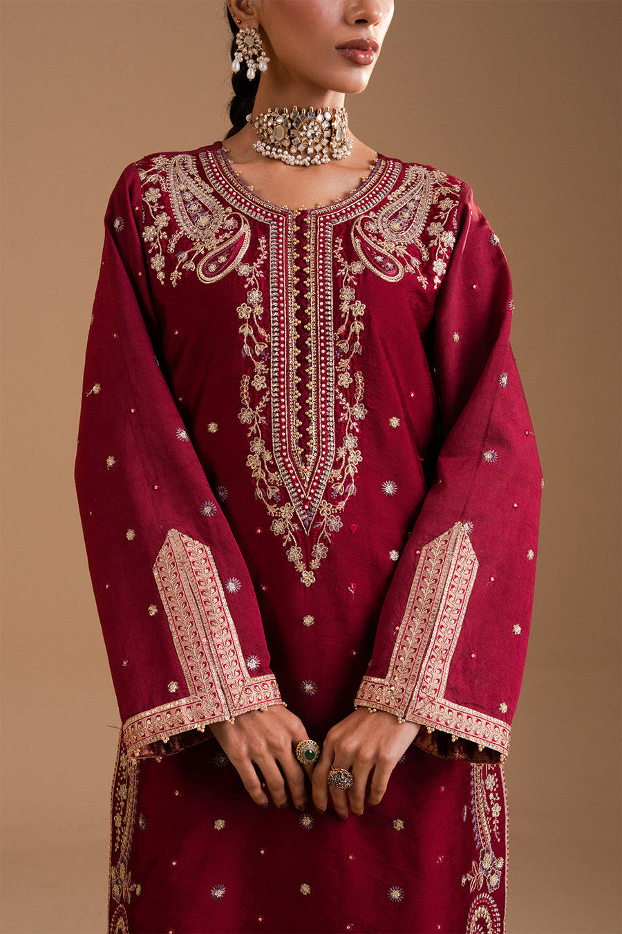 Zariya Afsanay Russian Silk Unstitched 3Pc Suit ZB50037 FERESHTEH