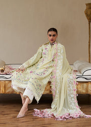 Suffuse Eid Unstitched Embroidered Lawn 3Pc Suit - FERIDA