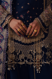 Zarposh Jahanara Festive Embroidered Organza Unstitched 3Pc Suit - FEROZAH