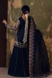 Zarposh Jahanara Festive Embroidered Organza Unstitched 3Pc Suit - FEROZAH