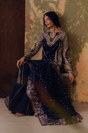 Zarposh Jahanara Festive Embroidered Organza Unstitched 3Pc Suit - FEROZAH