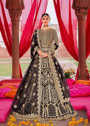 Akbar Aslam Shadmani Embroidered Net Unstitched 3Pc Suit - FIRAAQ