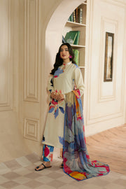 Feathers Dewdrop Unstitched Digital Printed Lawn 3Pc Suit FIROSH-FT470