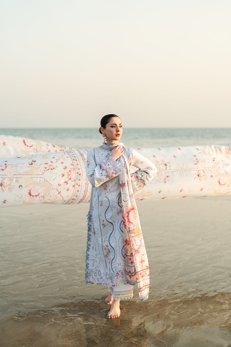 Qalamkar Sahil Embroidered Lawn Unstitched 3Pc Suit FK-02 ISABELLA