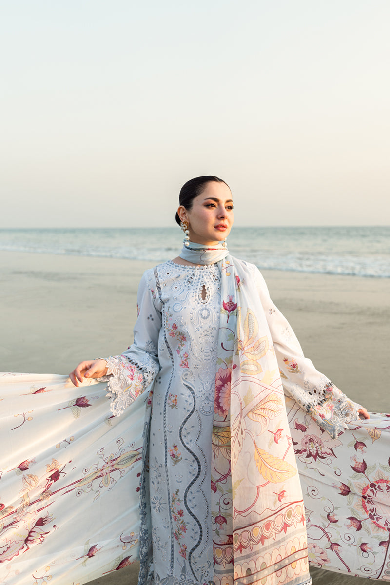 Qalamkar Sahil Embroidered Lawn Unstitched 3Pc Suit FK-02 ISABELLA