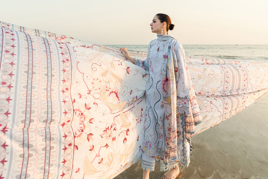 Qalamkar Sahil Embroidered Lawn Unstitched 3Pc Suit FK-02 ISABELLA
