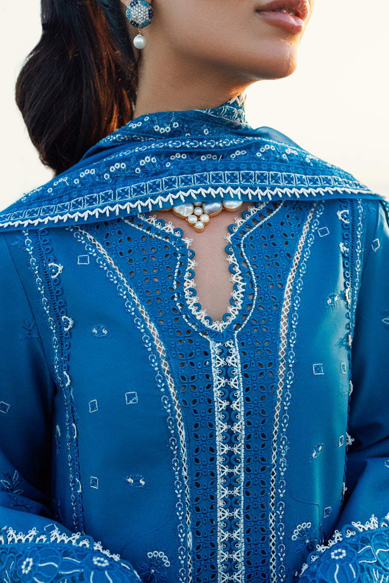 Qalamkar Sahil Embroidered Lawn Unstitched 3Pc Suit FK-03 VICTORIA
