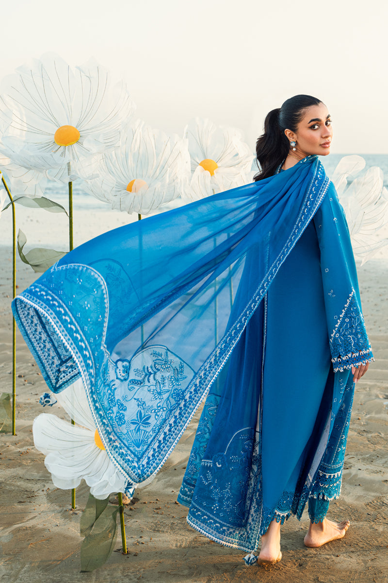 Qalamkar Sahil Embroidered Lawn Unstitched 3Pc Suit FK-03 VICTORIA