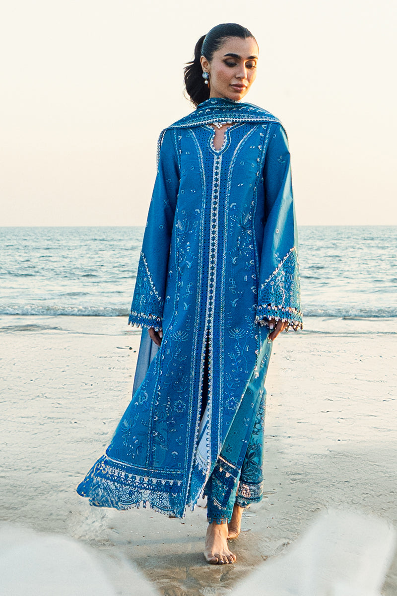 Qalamkar Sahil Embroidered Lawn Unstitched 3Pc Suit FK-03 VICTORIA