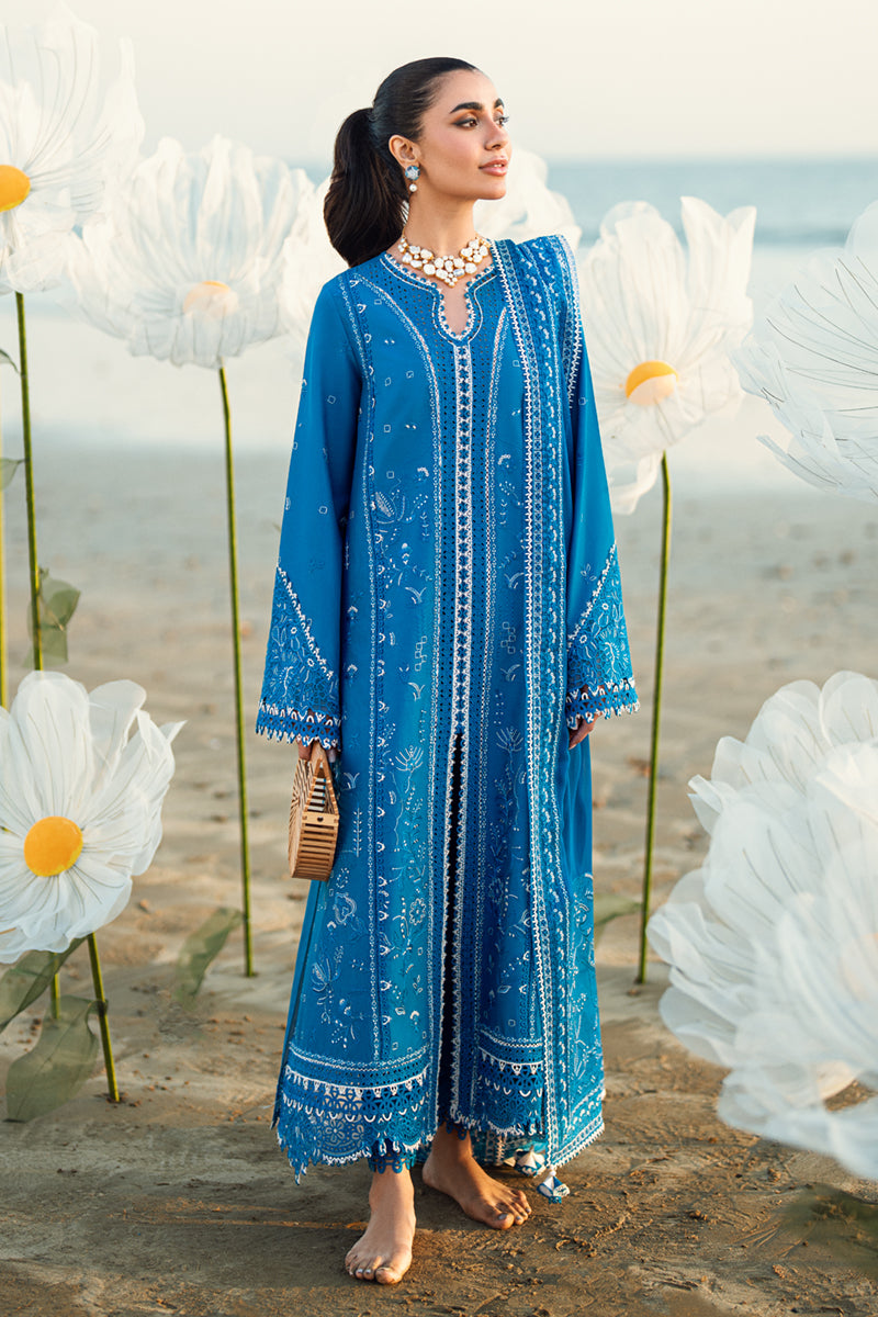 Qalamkar Sahil Embroidered Lawn Unstitched 3Pc Suit FK-03 VICTORIA