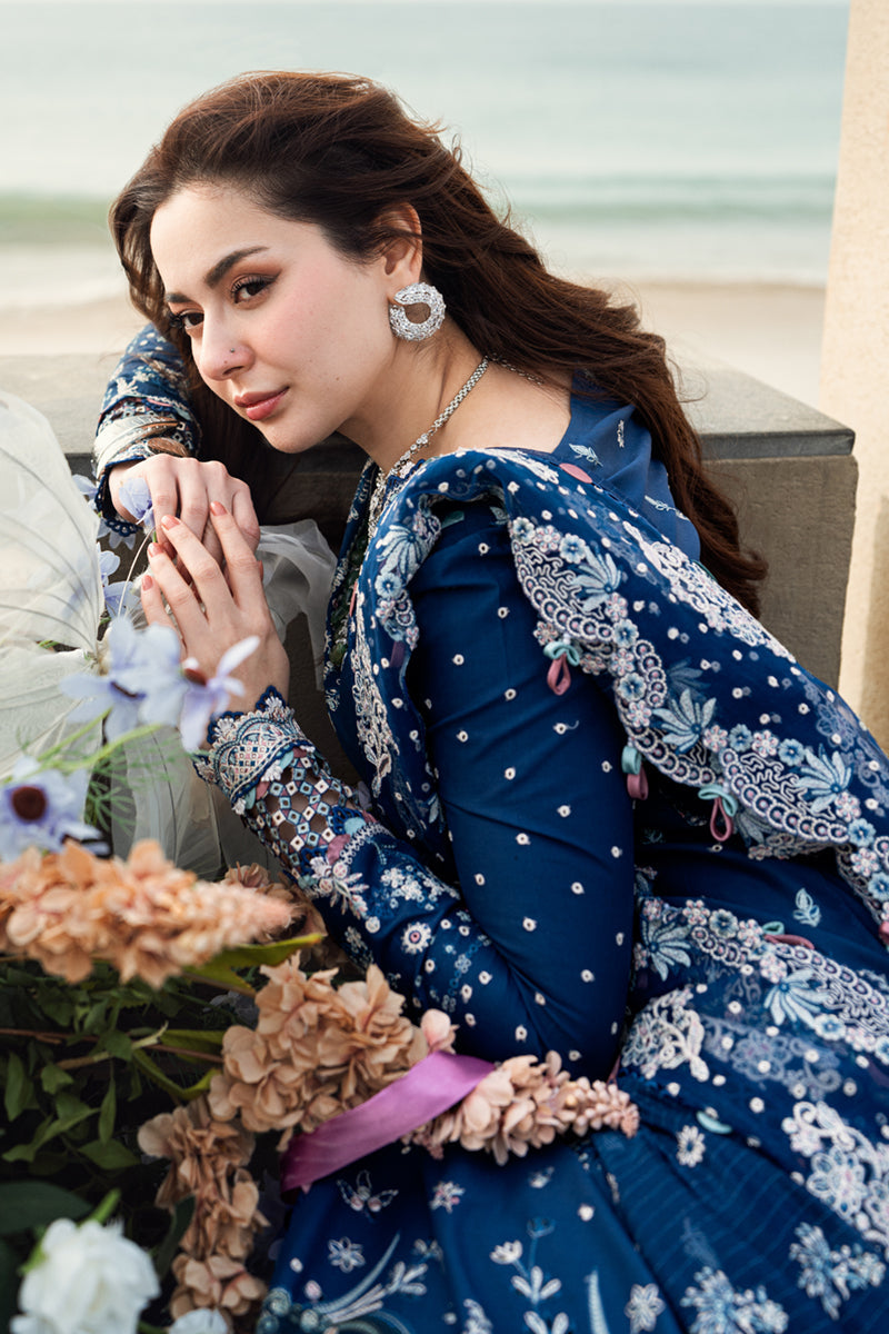 Qalamkar Sahil Embroidered Lawn Unstitched 3Pc Suit FK-05 AURORA