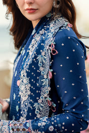 Qalamkar Sahil Embroidered Lawn Unstitched 3Pc Suit FK-05 AURORA