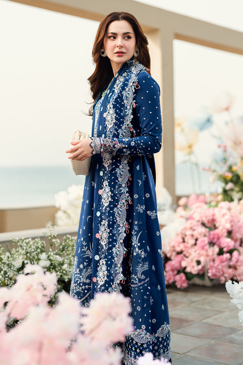 Qalamkar Sahil Embroidered Lawn Unstitched 3Pc Suit FK-05 AURORA