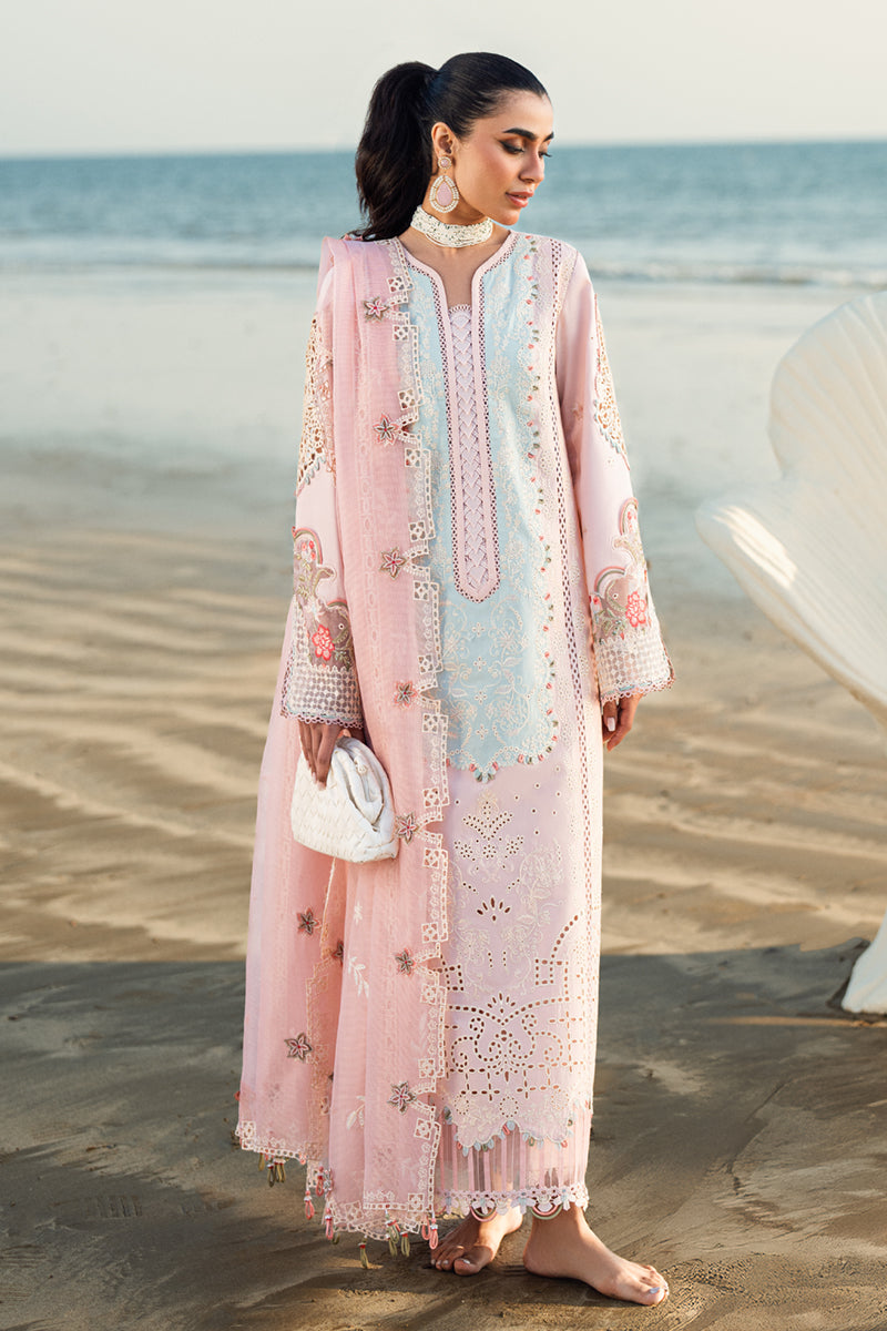 Qalamkar Sahil Embroidered Lawn Unstitched 3Pc Suit FK-08 REEM