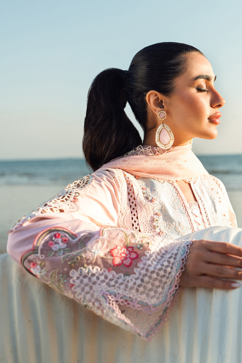 Qalamkar Sahil Embroidered Lawn Unstitched 3Pc Suit FK-08 REEM