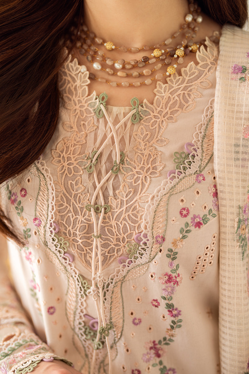 Qalamkar Sahil Embroidered Lawn Unstitched 3Pc Suit FK-12 LILY