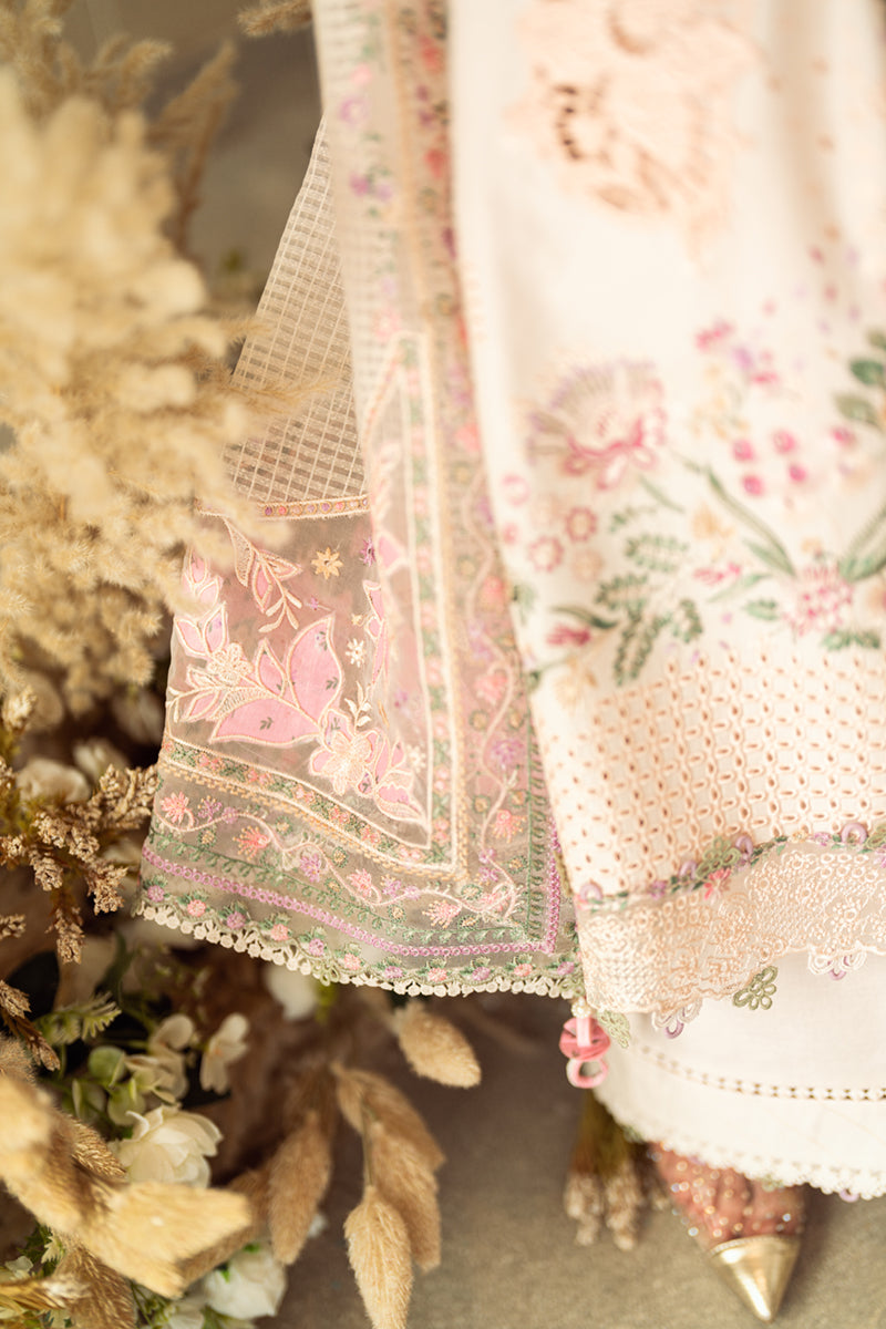 Qalamkar Sahil Embroidered Lawn Unstitched 3Pc Suit FK-12 LILY