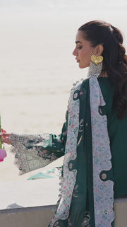 Qalamkar Sahil Embroidered Lawn Unstitched 3Pc Suit FK-13 ELIZA