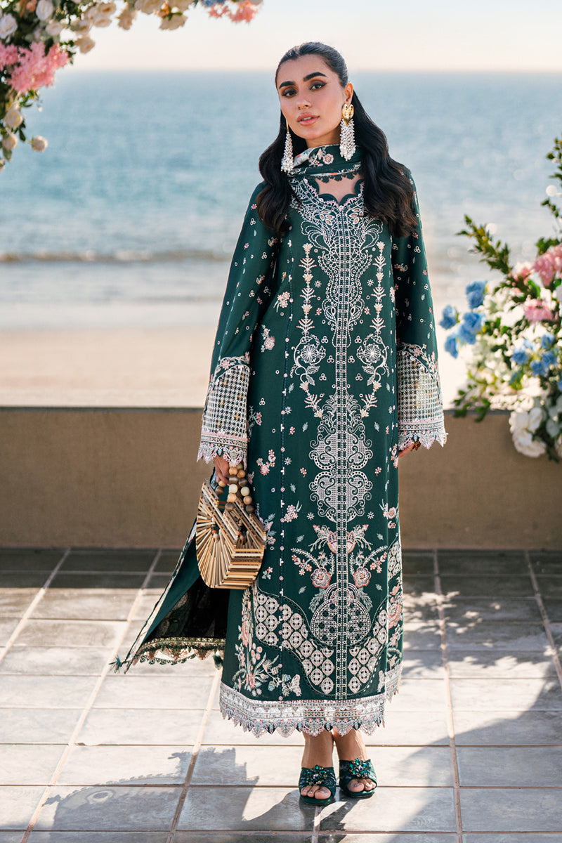 Qalamkar Sahil Embroidered Lawn Unstitched 3Pc Suit FK-13 ELIZA