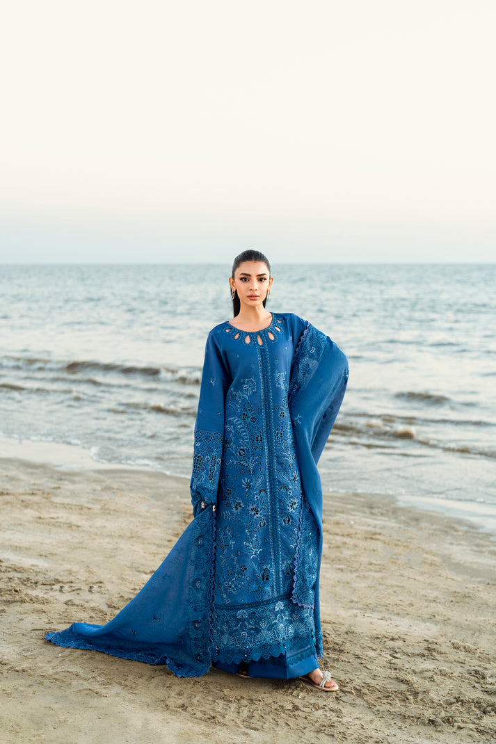 Florent Luxury Embroidered Lawn Unstitched 3Pc Suit FL-01A