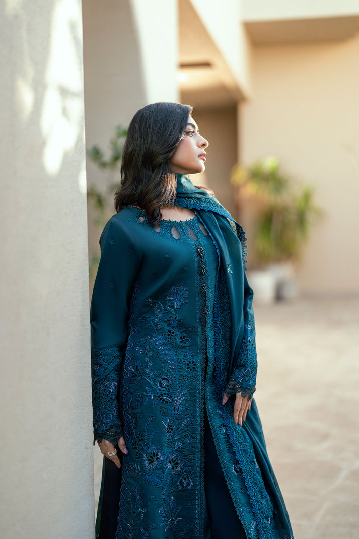 Florent Luxury Embroidered Lawn Unstitched 3Pc Suit FL-01B