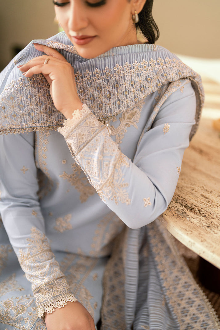 Florent Luxury Embroidered Lawn Unstitched 3Pc Suit FL-02B