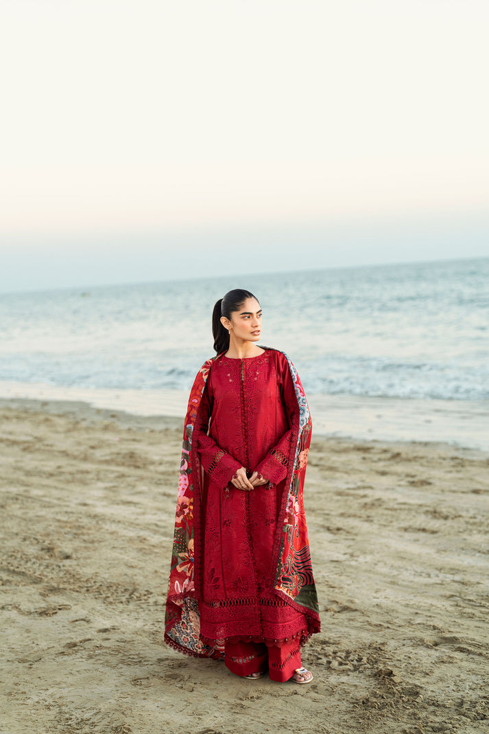 Florent Luxury Embroidered Lawn Unstitched 3Pc Suit FL-03A