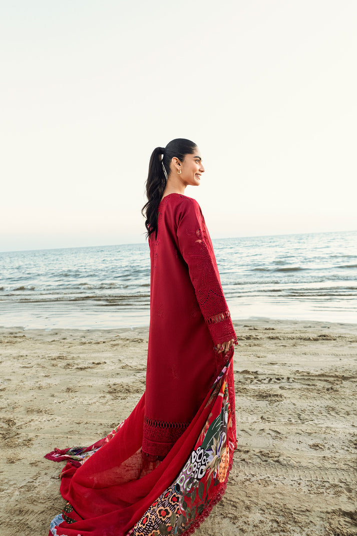 Florent Luxury Embroidered Lawn Unstitched 3Pc Suit FL-03A