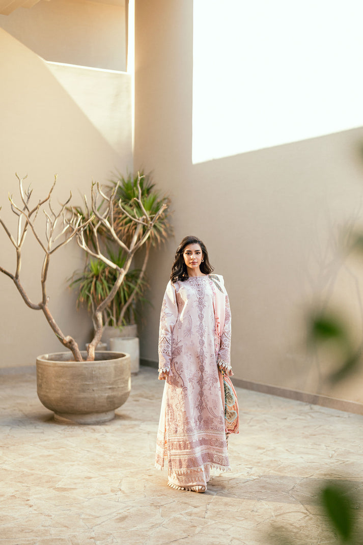 Florent Luxury Embroidered Lawn Unstitched 3Pc Suit FL-03B