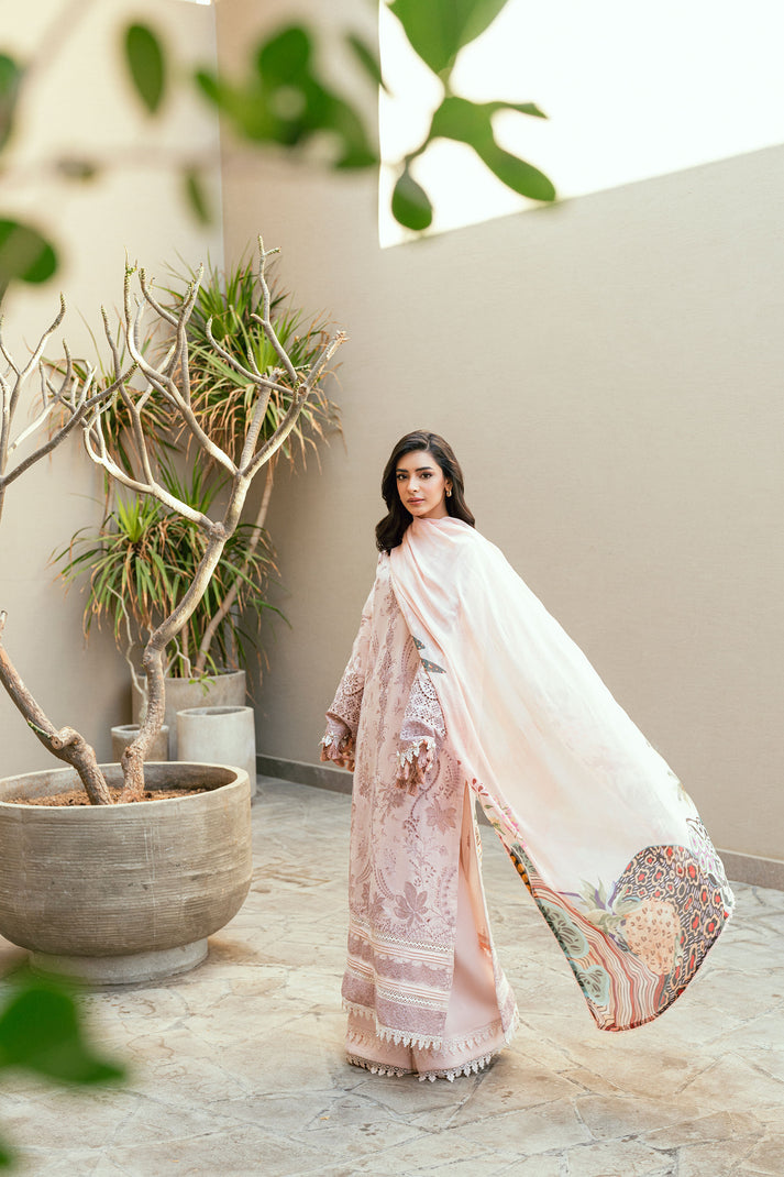 Florent Luxury Embroidered Lawn Unstitched 3Pc Suit FL-03B
