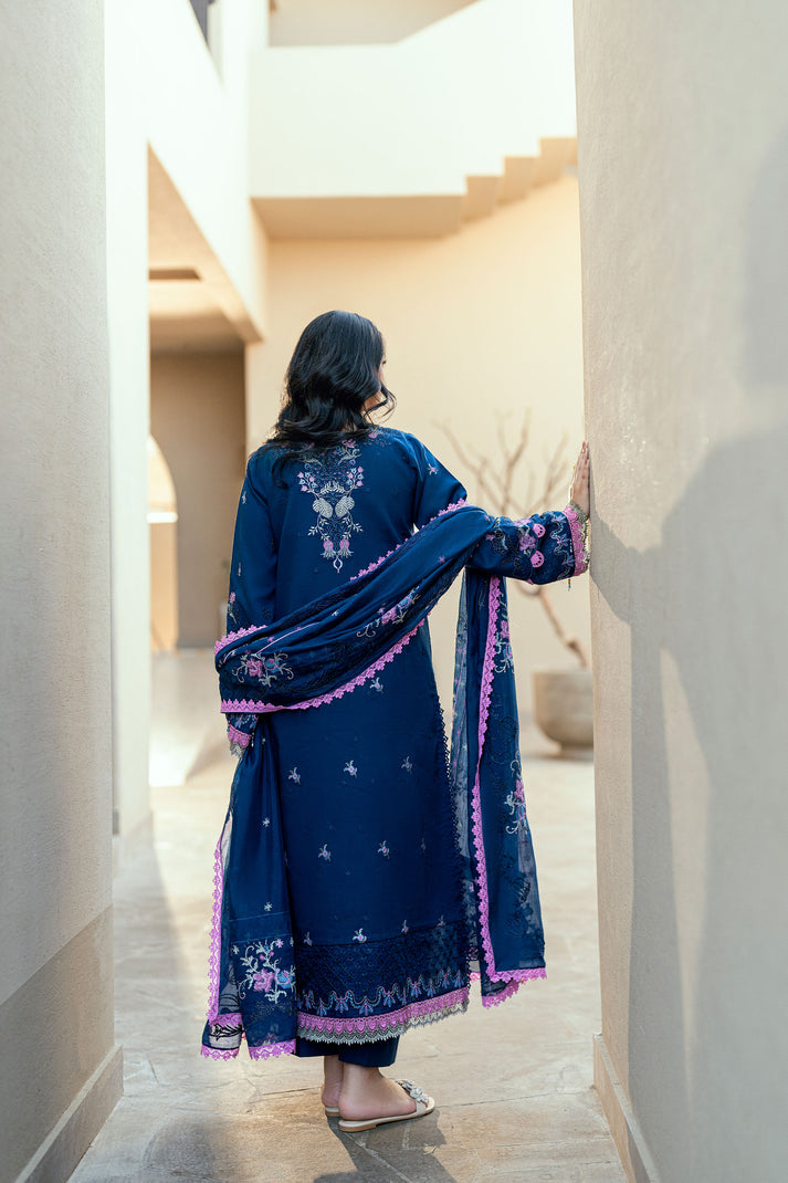 Florent Luxury Embroidered Lawn Unstitched 3Pc Suit FL-04A
