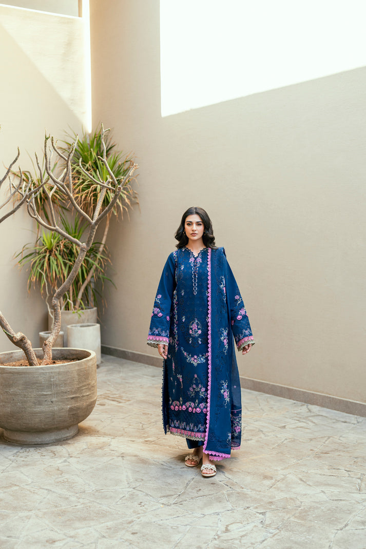 Florent Luxury Embroidered Lawn Unstitched 3Pc Suit FL-04A